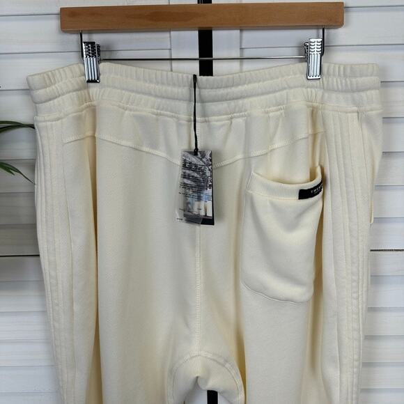New XL‎ Twenty Montreal Cream Sunnyside Reverse Loop Terry Sweatpant Jogger Pant - Picture 8 of 13